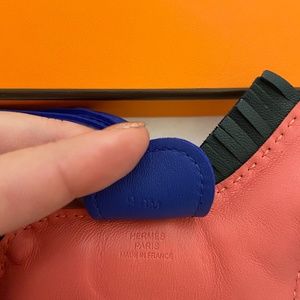 Hermès Rodeo Horse Bag Charm Anemone - Milo Lambskin